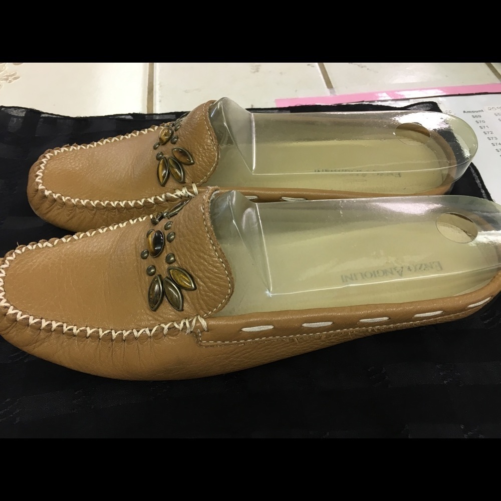 Enzo Angiolini Ajenaeo Leather Loafer Mules 7.5 M - Picture 3 of 7